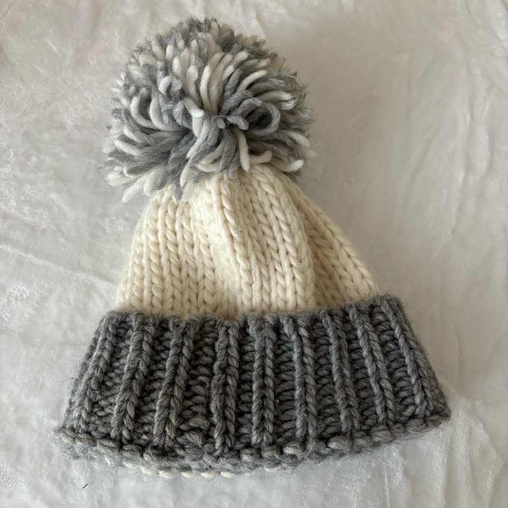 Gelso Bianco Alpaca Wool Blend Hat Gray and White Women’s Made in Italy